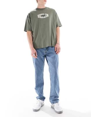 Chris - Straight Jeans in Vintage-Blau Blau W29 L30