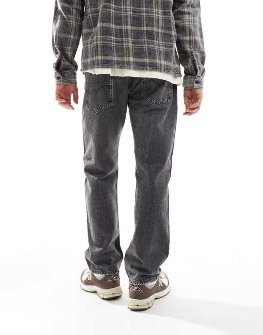 Jack & Jones Chris straight jeans in washed black , 2 of 5