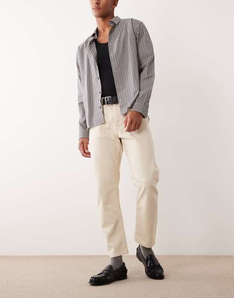 Jack & Jones Chris straight leg jeans in cream - view 1