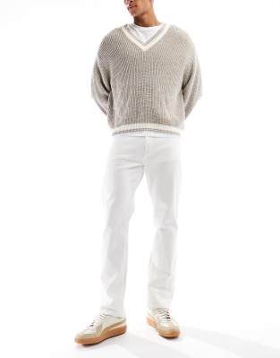 Jack & Jones Chris Straight Leg Jeans In White