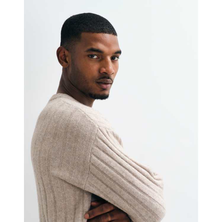 レッグウェア The Shishikui Rib knit leg /beige Jack & Jones chunky rib knit sweater in beige | ASOS