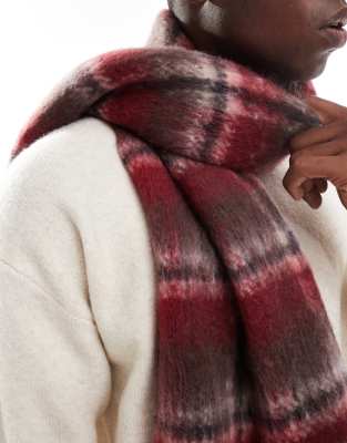 Jack & Jones Chunky Scarf In Red
