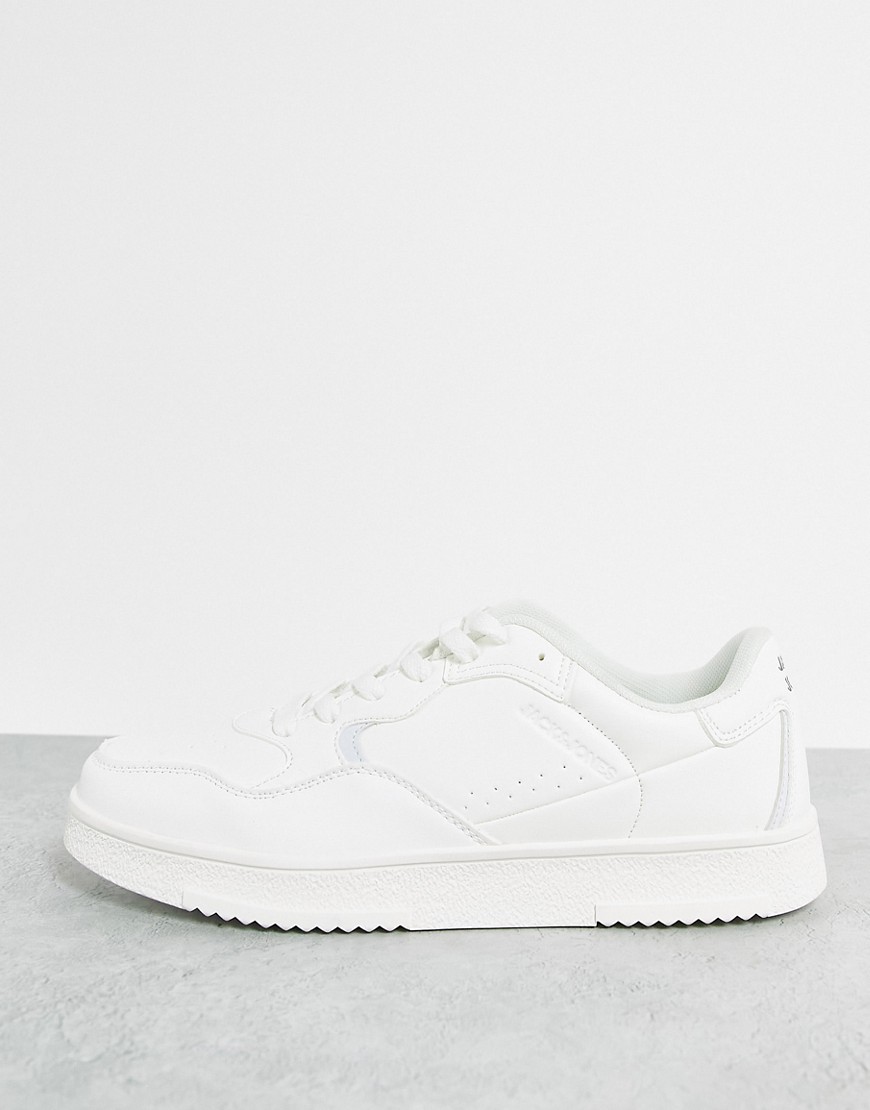 Jack & Jones Premium Faux Leather Sneaker In White | ModeSens