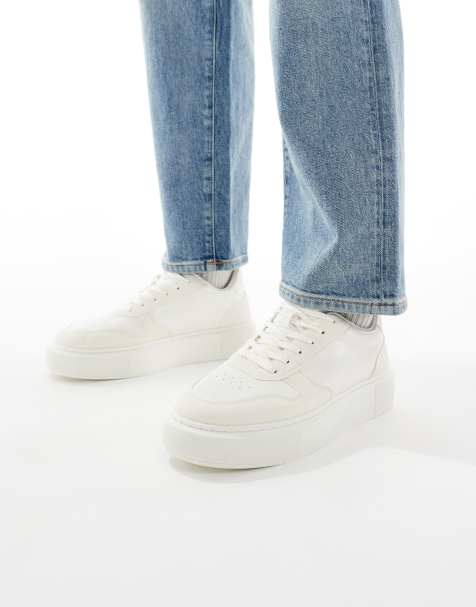Jack & Jones chunky sneakers in white - view 1