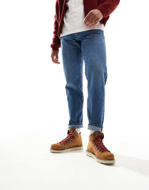 Jack & Jones chunky suede hiker boot in tan 
