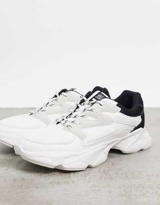 black and white chunky trainers