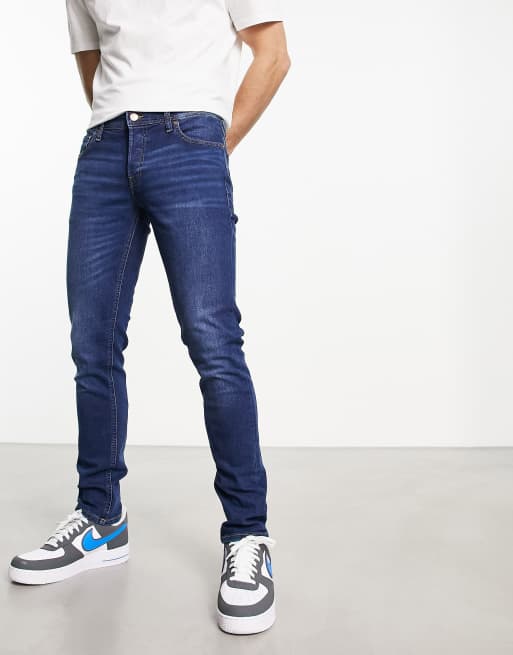 Jack & Jones – Ciemnoniebieskie dopasowane jeansy