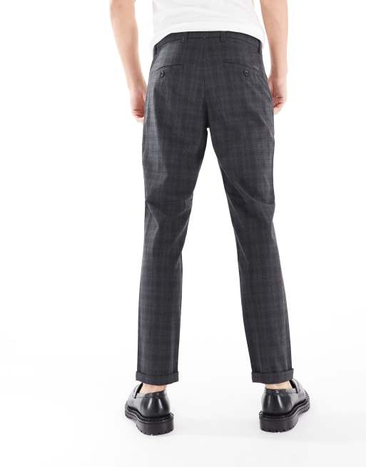 Jack & Jones – Ciemnoszare eleganckie spodnie w kratkę, 2 z 5