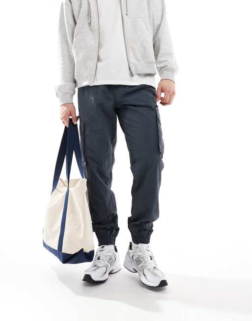 Jack & Jones – Ciemnoszare spodnie bojówki z mankietami , 2 z 5
