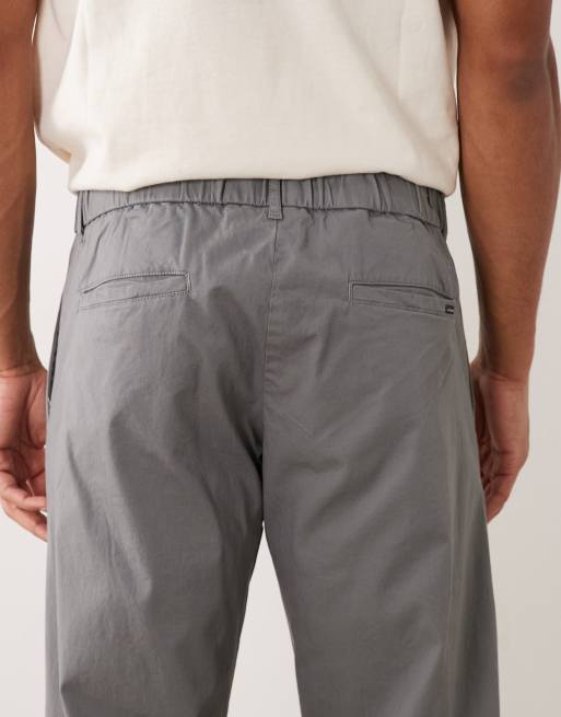 Jack & Jones – Ciemnoszare spodnie chinosy z zakładkami, 4 z 5