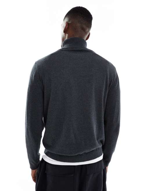 Jack & Jones – Ciemnoszary sweter z golfem, 3 z 5