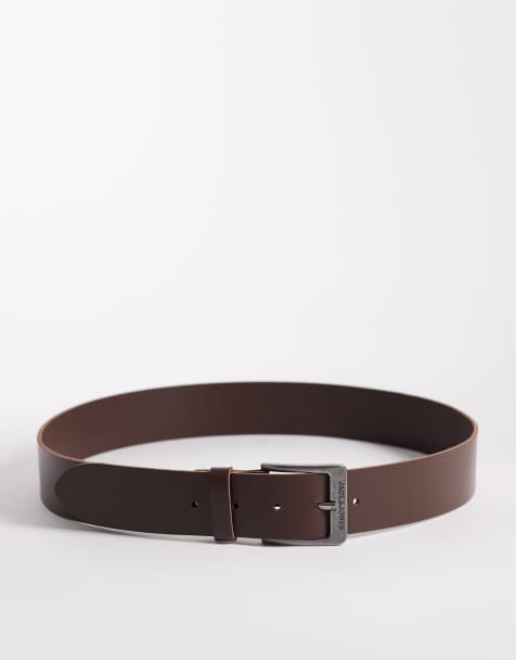 Jack & Jones - Cintura in pelle marrone - view 1