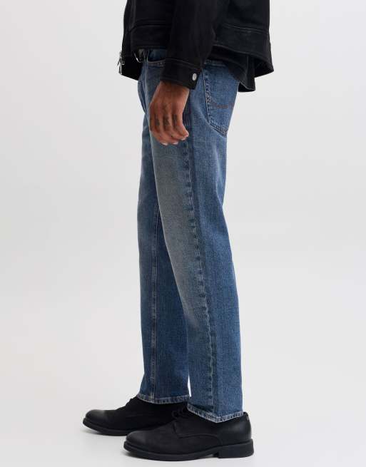 Jack & Jones Clark jean délavé coupe fuselée taille mi-haute en denim bleu, 5 de 7