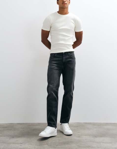 Jack & Jones Clark jean droit délavé noir - view 1