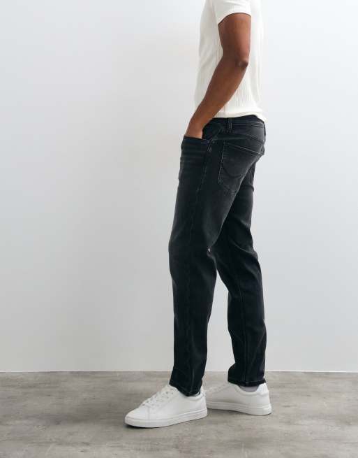 Jack & Jones Clark jeansy straight fit w czarnym spraniu, 2 z 5