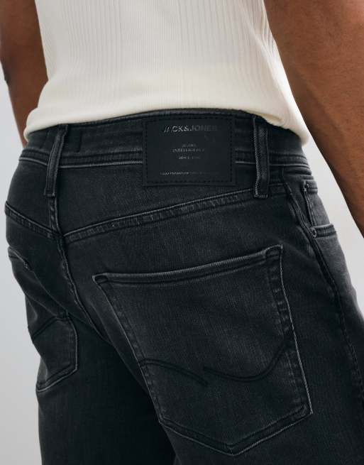 Jack & Jones Clark jeansy straight fit w czarnym spraniu, 4 z 5