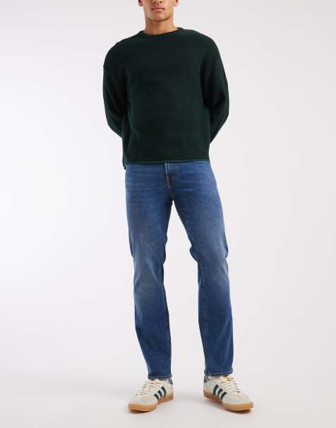 Jack & Jones Clark regular fit jeans in mid blue - view 1