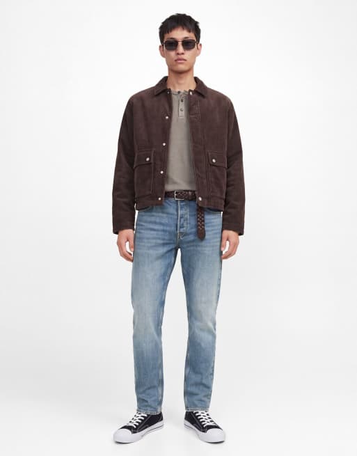 Jack & Jones Clark Stonewashed-Jeans mit mittlerer Leibhöhe in blauem Denim, 4 von 6