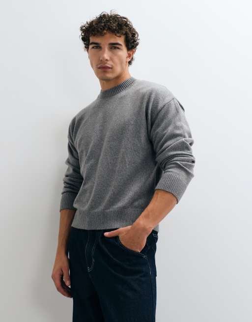 Jack & Jones cloud knit striktrøje i grå, 2 af 5