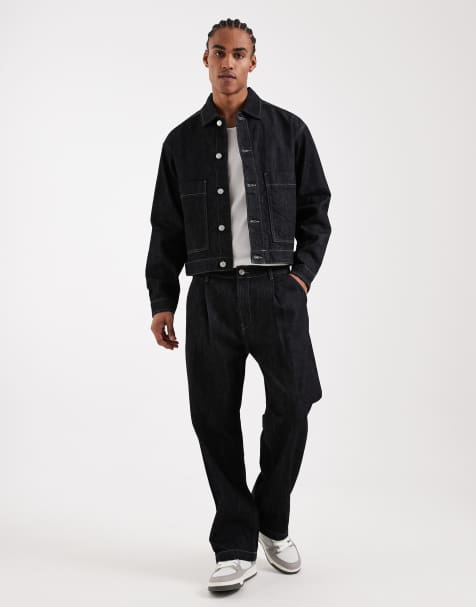 Jack & Jones - Co-ord set van denim in donkerblauw - view 1