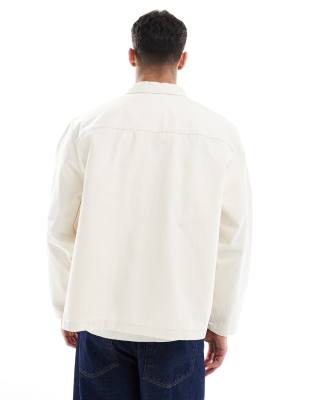 Jack & Jones Coach Jacket With Pockets In White
