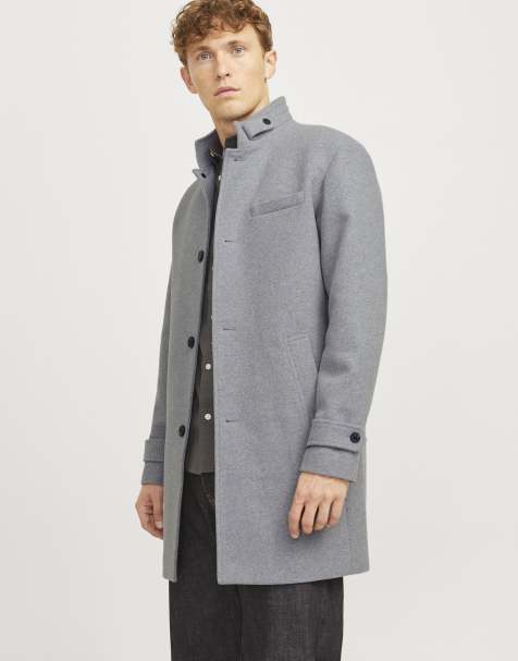 Jack & Jones Coat in light grey melange - view 1