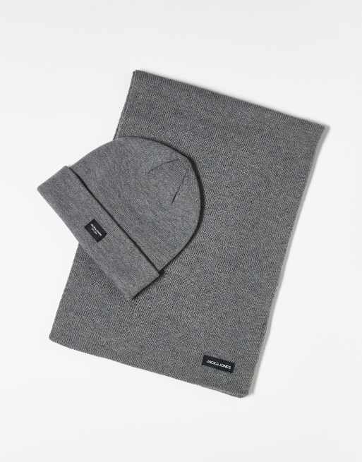 Jack & Jones - Coffret cadeau écharpe et bonnet - Anthracite, 2 de 3