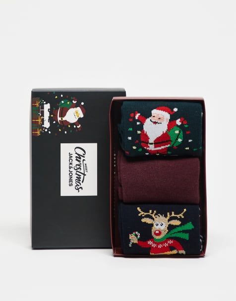 Jack & Jones - Coffret cadeaux chaussettes de Noël - Noir - view 1