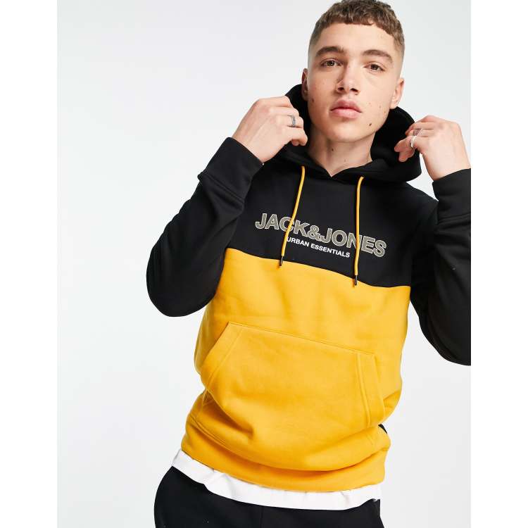 Jack and jones hoodie orange clearance