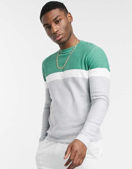 Asos color block sweater sale