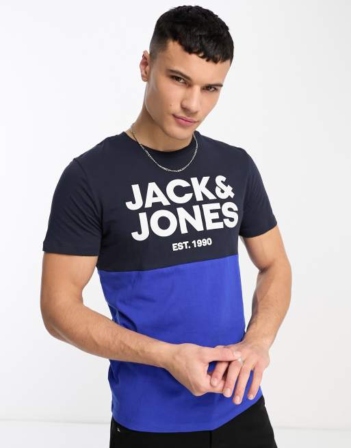 Jack and jones navy blue store t shirt