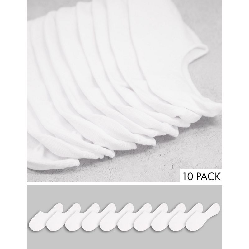 ECEwX Confezioni multipack di collant e calzini Jack & Jones - Confezione da 10 fantasmini bianchi