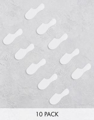 Jack & Jones 10 pack invisible socks in white - ASOS Price Checker