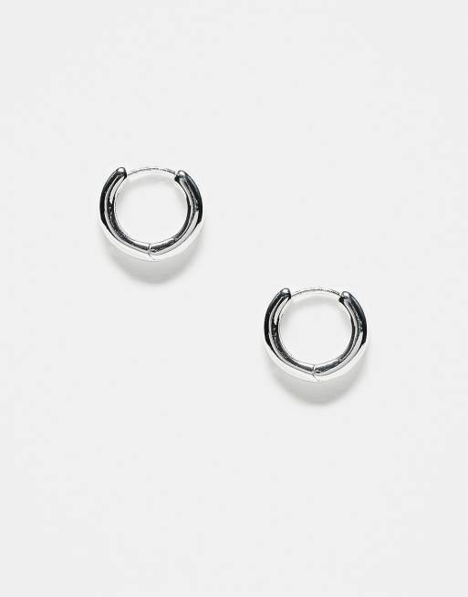 Jack & Jones - Confezione da 2 orecchini a cerchio placcati argento