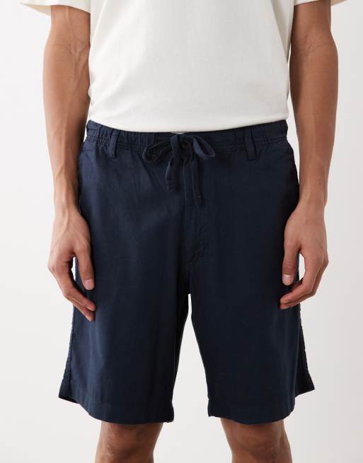 Jack & Jones - Confezione da 2 paia di pantaloncini in misto lino blu navy e beige, 4 di 5