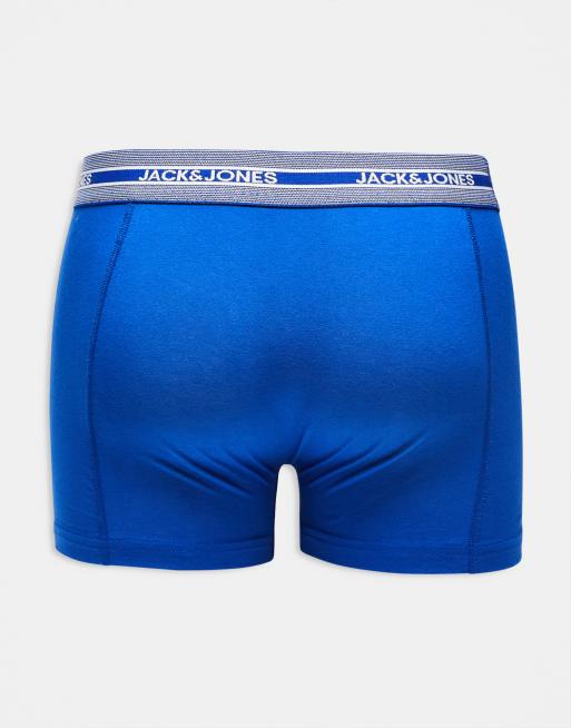 Jack & Jones - Confezione da 3 boxer aderenti in tonalità blu con logo, 3 di 3