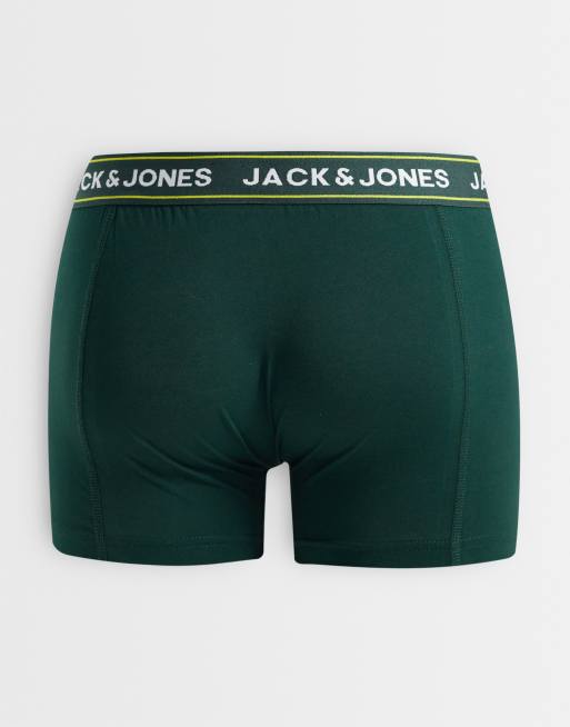 Jack & Jones - Confezione da 3 boxer multicolore con fascia in vita a contrasto, 2 di 3