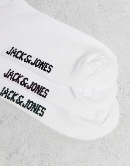 Jack & Jones - Confezione da 3 paia di calzini sportivi bianchi, 2 di 3