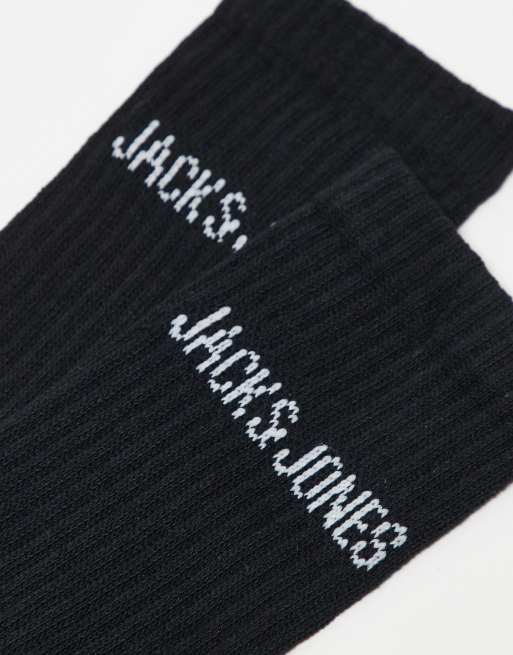 Jack & Jones - Confezione da 5 paia di calzini neri a coste con logo , 2 di 4