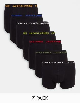 Boxer Jack & Jones Jacbasic Trunks X7 Uomo Nero Medio - Immagine 4