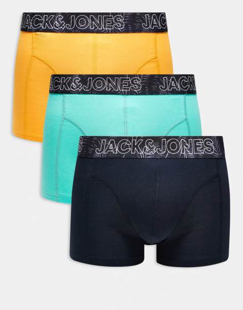 Jack & Jones - Confezione di 3 paia di boxer aderenti color blu navy con stampa - view 1