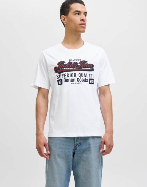 Jack & Jones - Confezione multipack da 5 T-shirt multicolore con grafica
