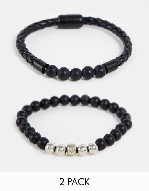 Jack & Jones - Confezione multipack di bracciali neri 
