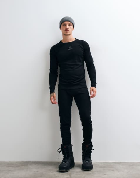Jack & Jones - conjunto de top y mallas interiores de secado rápido para esquí en negro - view 1