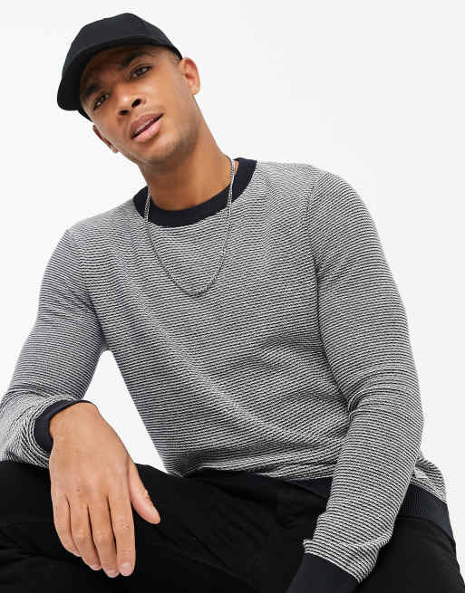Jack & Jones - Contrasterende trui in wit