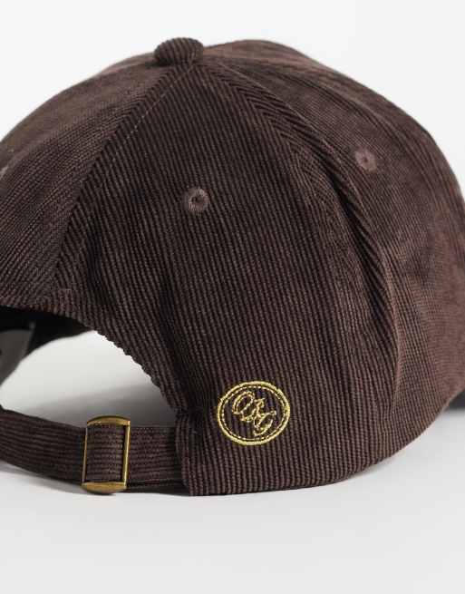 Jack & Jones cord cap with Copanhagen graphic in brown, 3 of 3