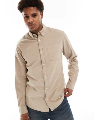 Jack & Jones cord shirt in beige-Neutral