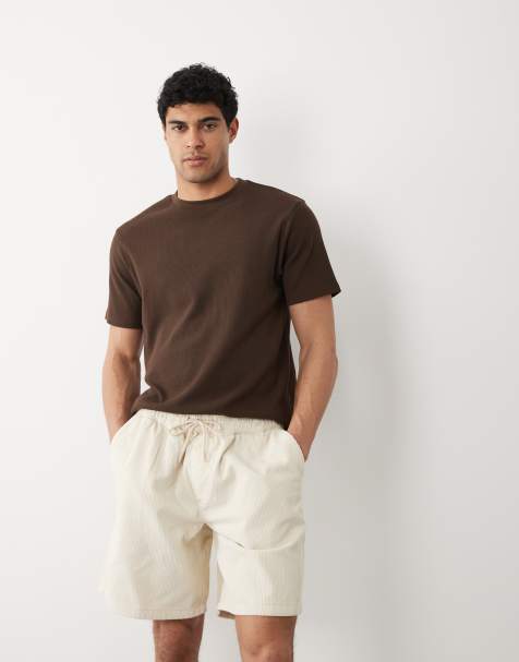 Jack & Jones – Cord-Shorts in Cremeweiß mit Kordelzugbund - view 1