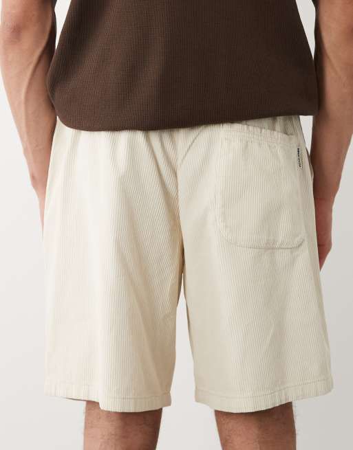 Jack & Jones – Cord-Shorts in Cremeweiß mit Kordelzugbund, 5 von 5