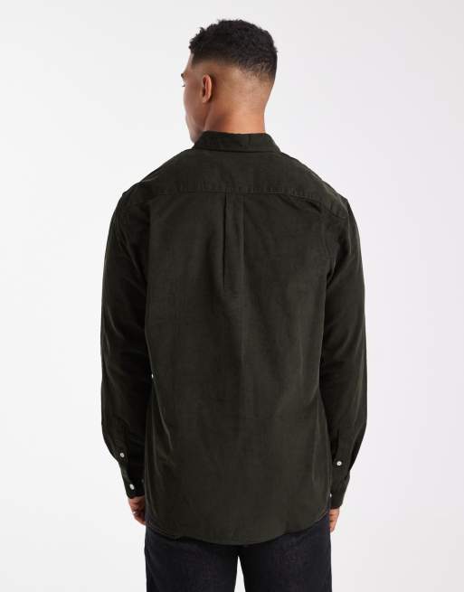 Jack & Jones - Corduroy overhemd met zak in donkergroen, 3 van 5